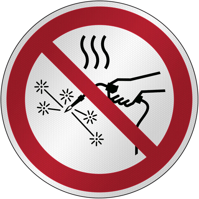 ISO Safety Sign  Hot works prohibited