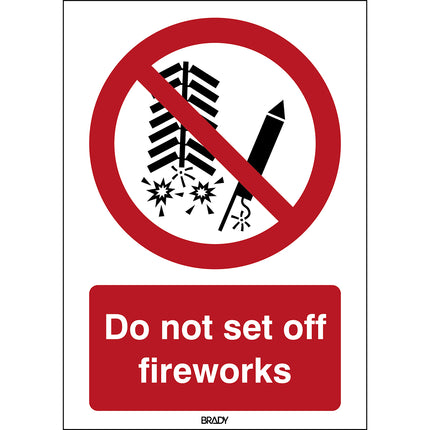 ISO Safety Sign  Do not set off fireworks
