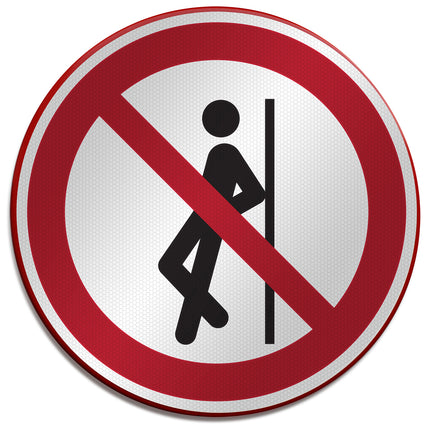ISO Safety Sign  No leaning against