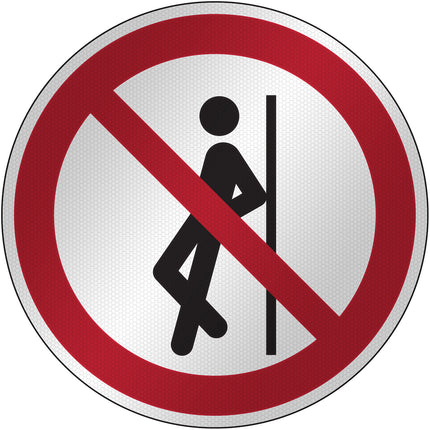 ISO Safety Sign  No leaning against