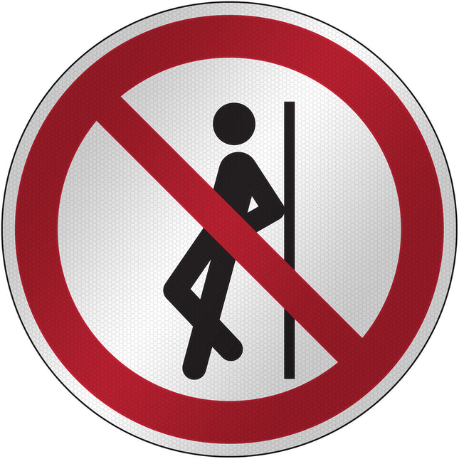 ISO Safety Sign  No leaning against