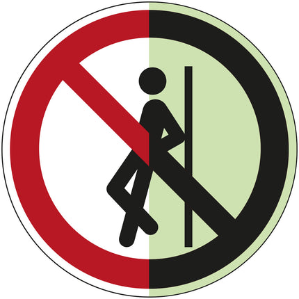 ISO Safety Sign  No leaning against