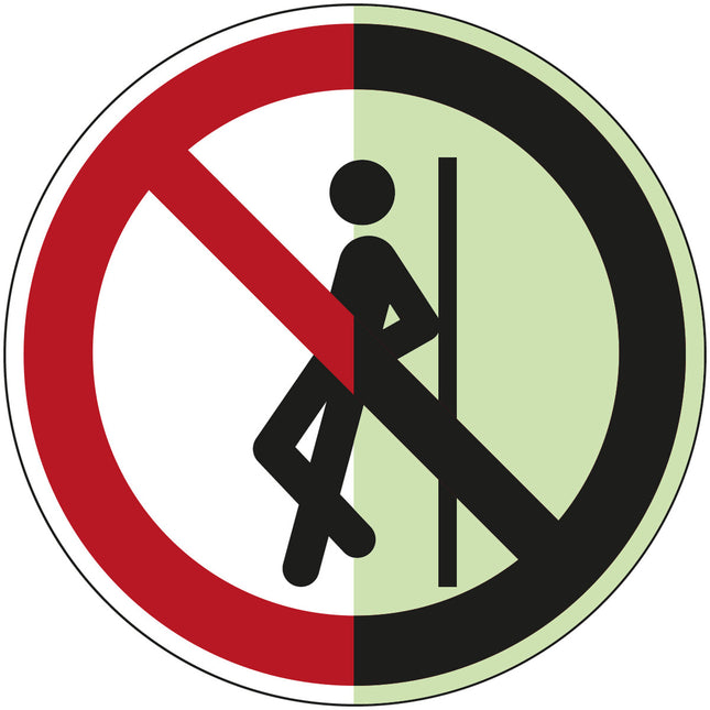 ISO Safety Sign  No leaning against