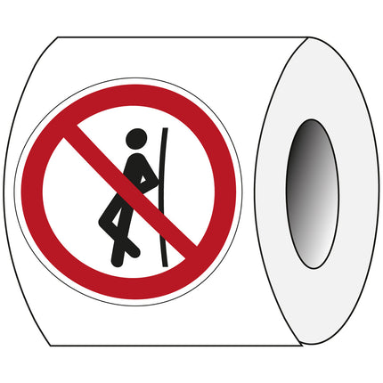 ISO Safety Sign  No leaning against