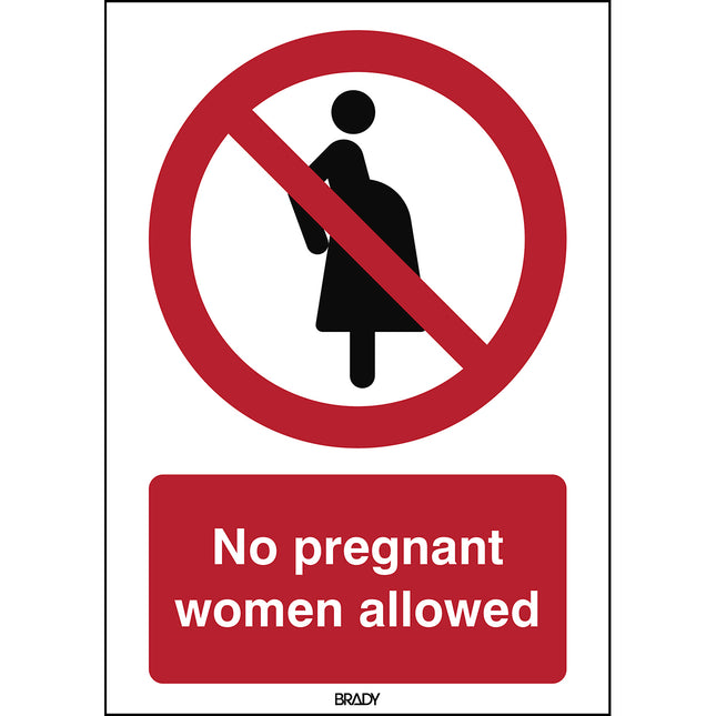 ISO Safety Sign  Not for pregnant women