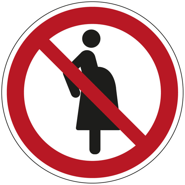 ISO Safety Sign  Not for pregnant women