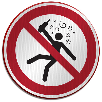 ISO Safety Sign  Not for people in the state of intoxication