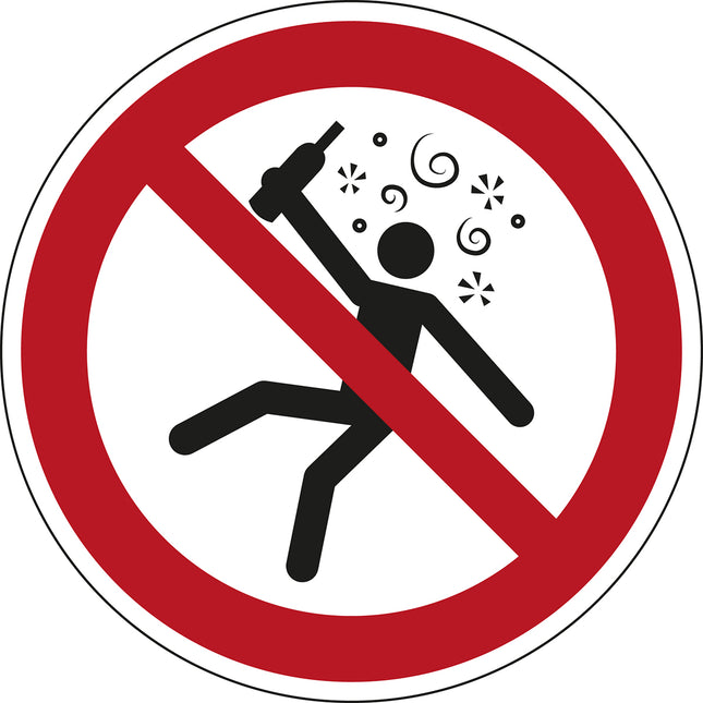 ISO Safety Sign  Not for people in the state of intoxication