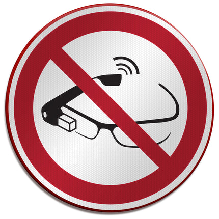 ISO Safety Sign  Use of smart glasses prohibited