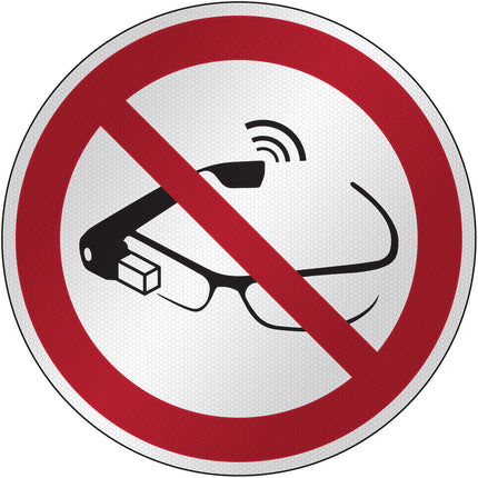 ISO Safety Sign  Use of smart glasses prohibited