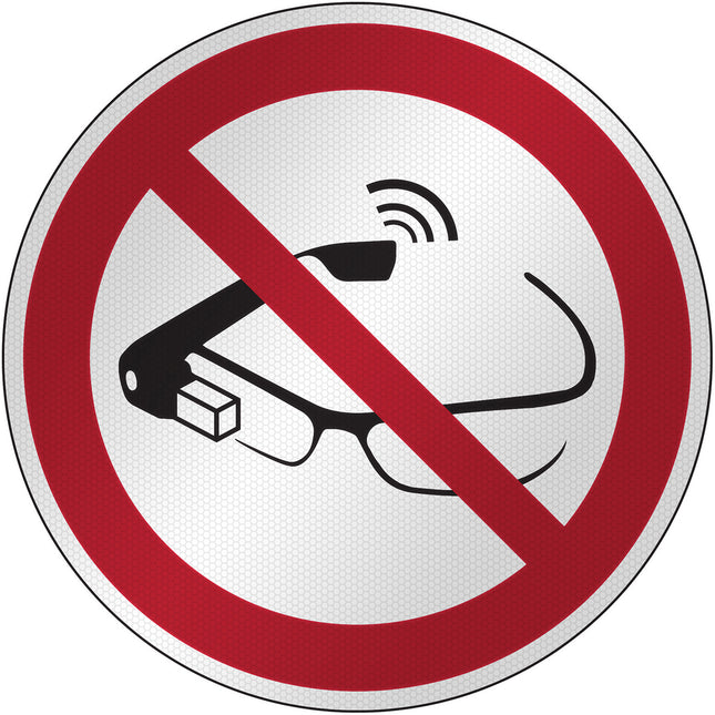 ISO Safety Sign  Use of smart glasses prohibited