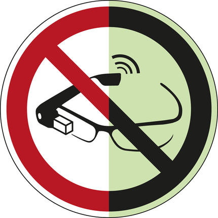 ISO Safety Sign  Use of smart glasses prohibited