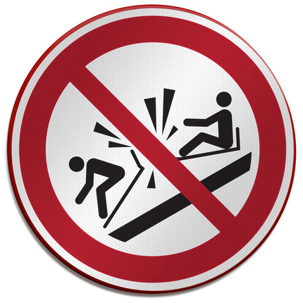 ISO Safety Sign  Do not ram into toboggan