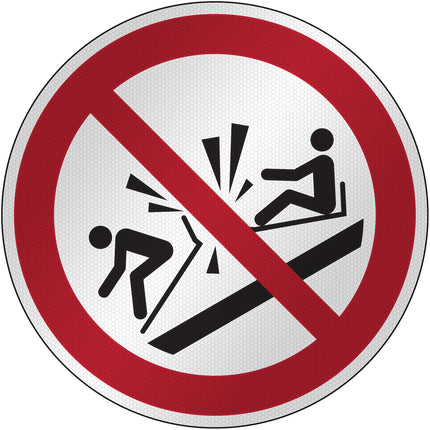ISO Safety Sign  Do not ram into toboggan