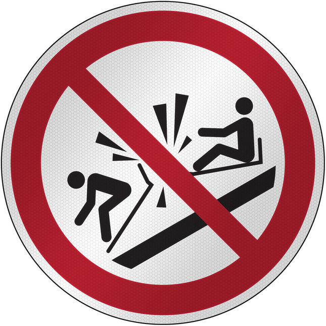 ISO Safety Sign  Do not ram into toboggan