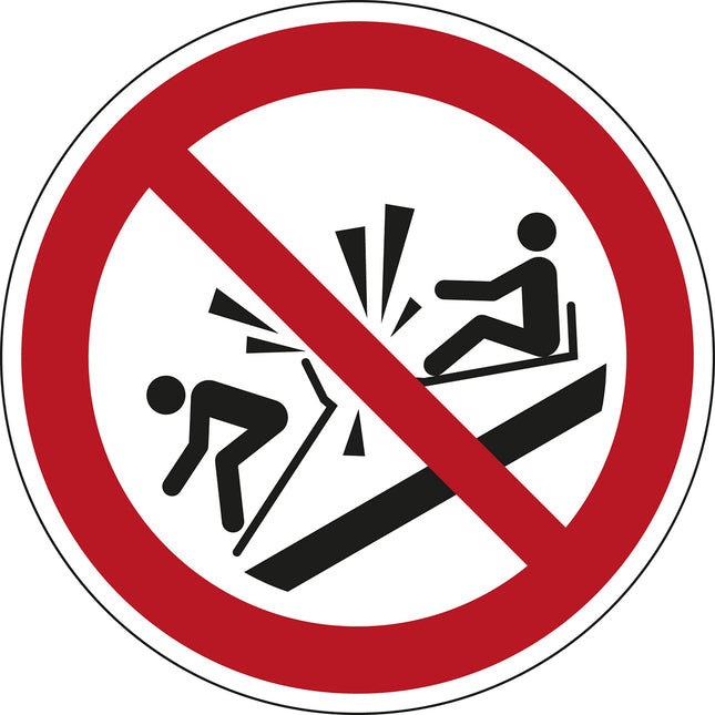 ISO Safety Sign  Do not ram into toboggan