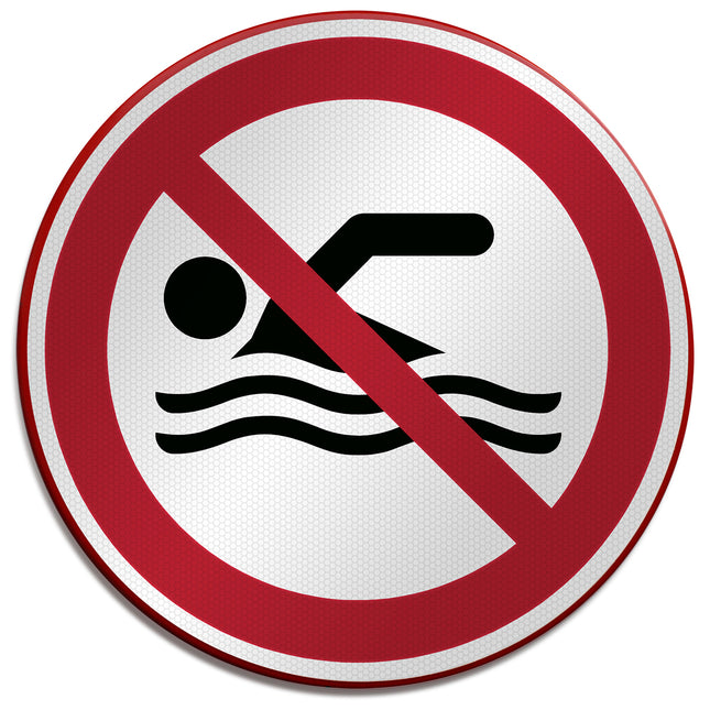 ISO Safety Sign  No swimming