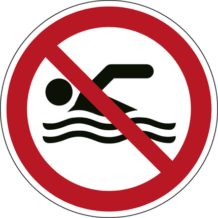 ISO Safety Sign  No swimming
