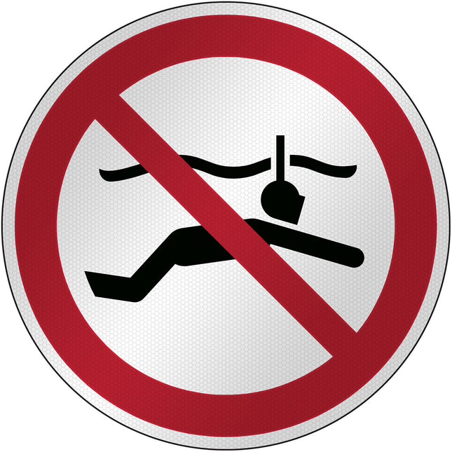 ISO Safety Sign  No snorkelling