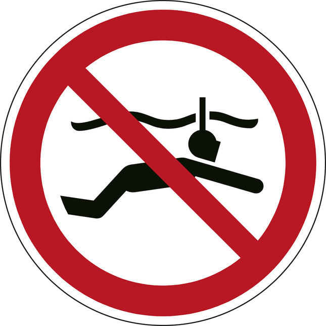 ISO Safety Sign  No snorkelling