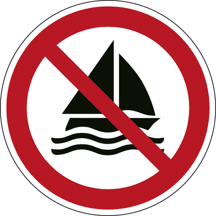 ISO Safety Sign  No sailing