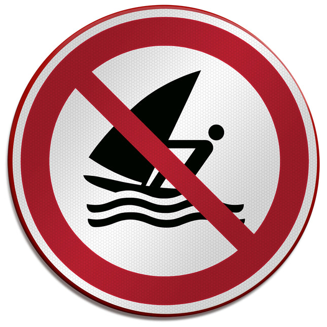 ISO Safety Sign  No windsurfing