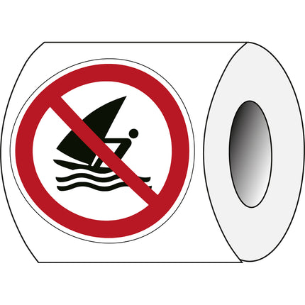 ISO Safety Sign  No windsurfing