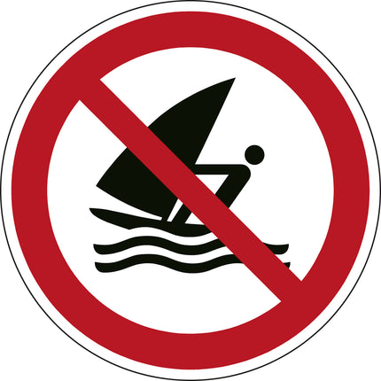 ISO Safety Sign  No windsurfing