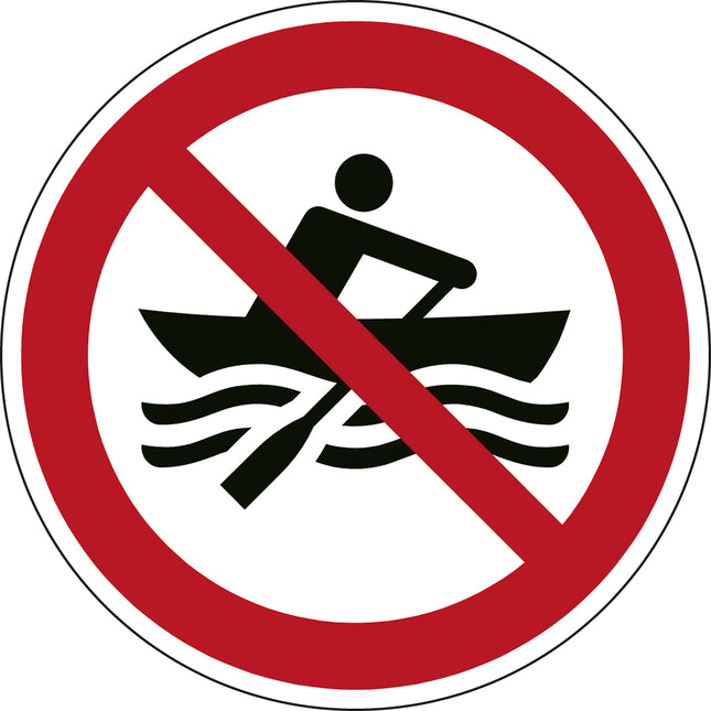 ISO Safety Sign  No manually powered craft