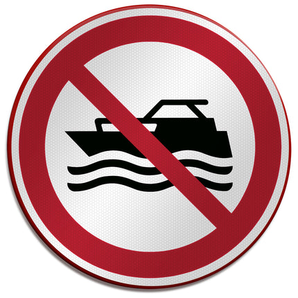 ISO Safety Sign  No mechanically powered craft