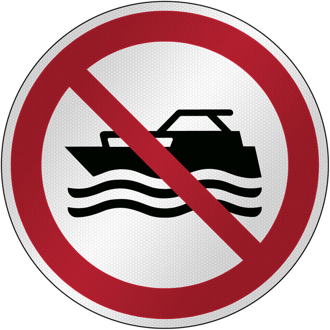 ISO Safety Sign  No mechanically powered craft