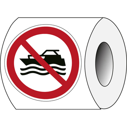 ISO Safety Sign  No mechanically powered craft