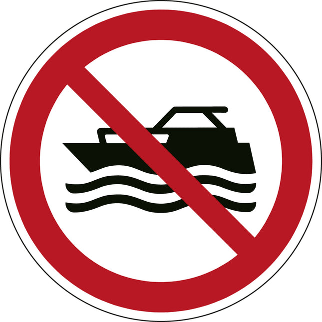 ISO Safety Sign  No mechanically powered craft
