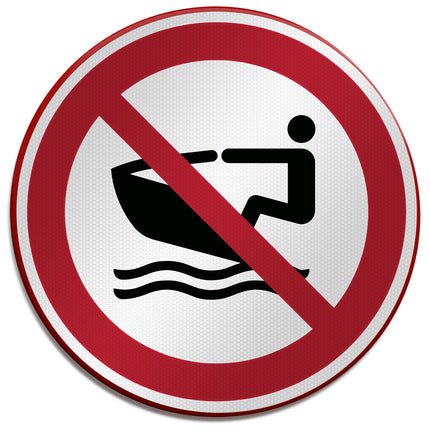 ISO Safety Sign  No personal water craft