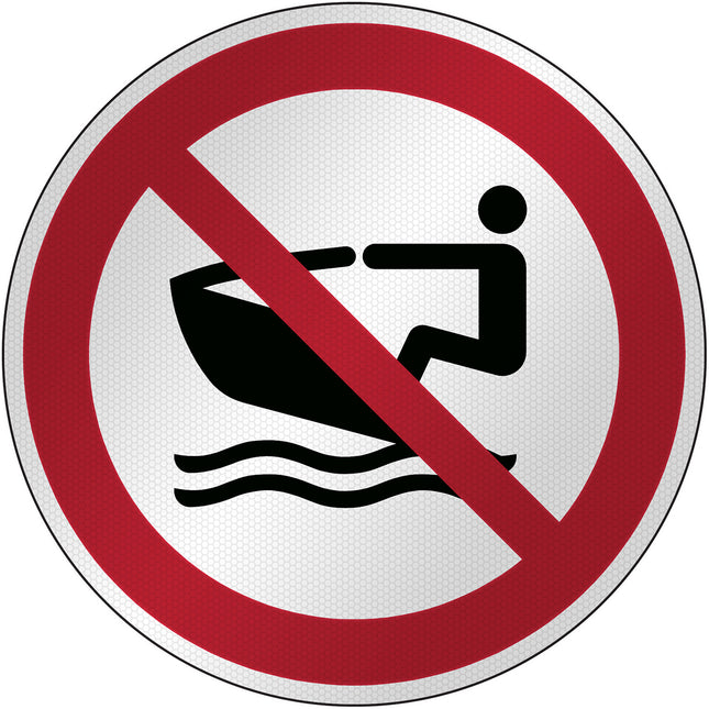 ISO Safety Sign  No personal water craft