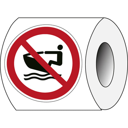 ISO Safety Sign  No personal water craft