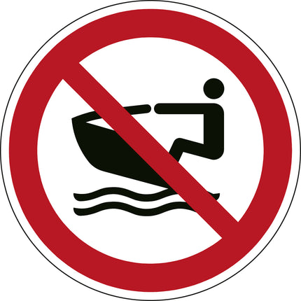 ISO Safety Sign  No personal water craft