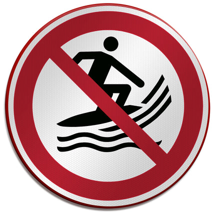 ISO Safety Sign  No surf craft