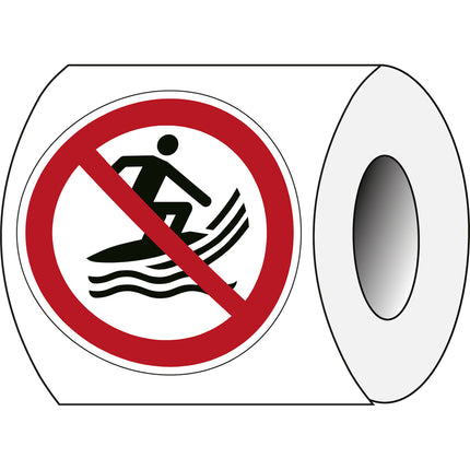 ISO Safety Sign  No surf craft