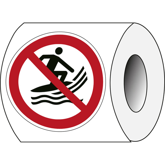 ISO Safety Sign  No surf craft