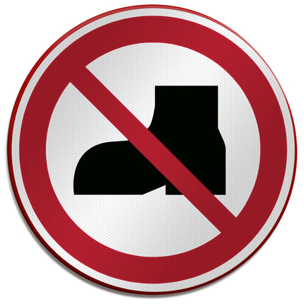 ISO Safety Sign  No outdoor footwear