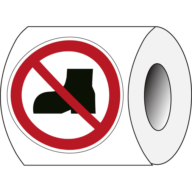 ISO Safety Sign  No outdoor footwear