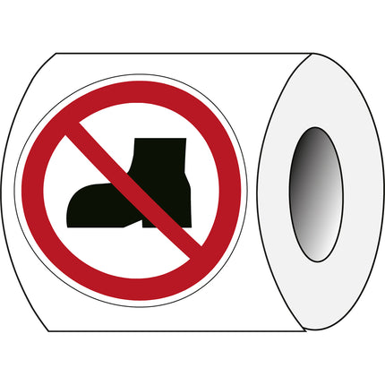 ISO Safety Sign  No outdoor footwear