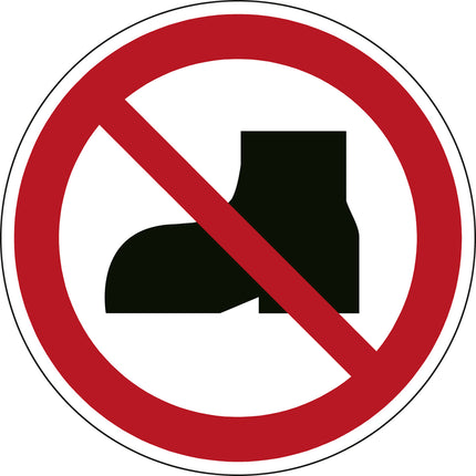 ISO Safety Sign  No outdoor footwear