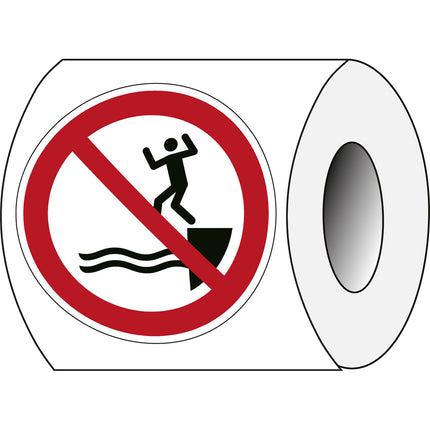 ISO Safety Sign  No jumping into water