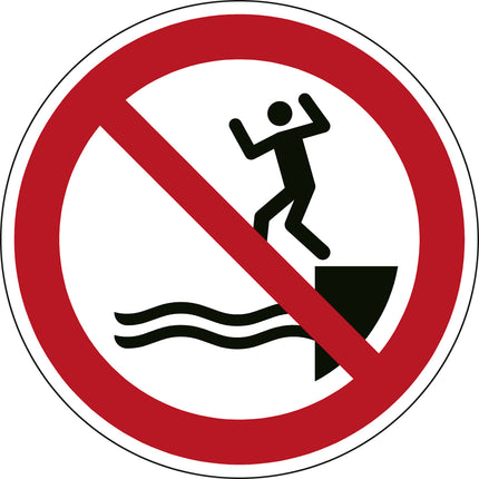 ISO Safety Sign  No jumping into water