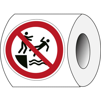 ISO Safety Sign  No pushing into water
