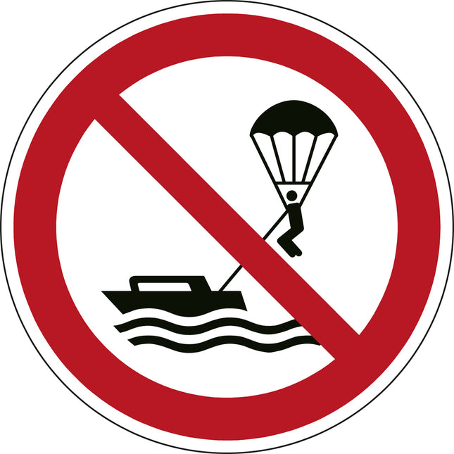 ISO Safety Sign  No parasailing