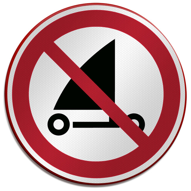ISO Safety Sign  No sand yachting