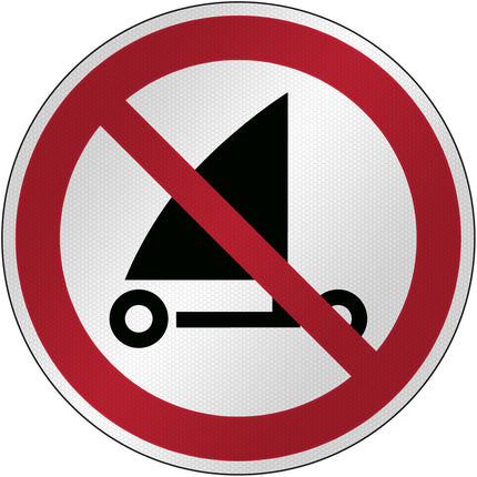 ISO Safety Sign  No sand yachting